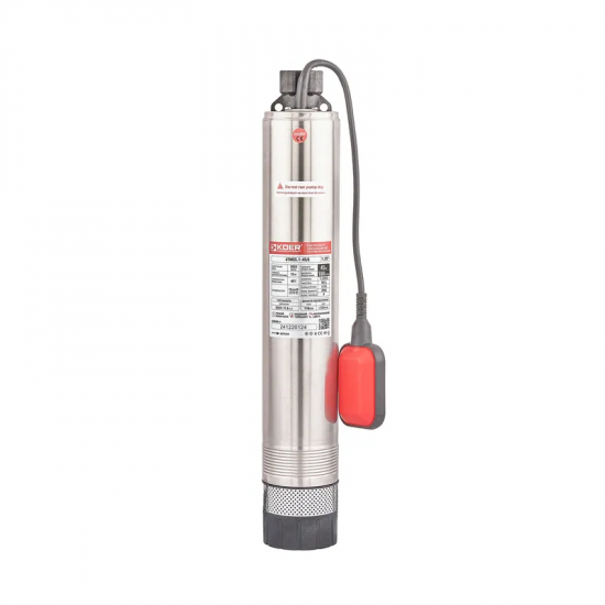 Насос свердловинний KOER 4TMS5.1-45/6 (нижній забір води) Н=45М, Q=6кбМ, P=600 Вт, каб.12м, 1" (KP3