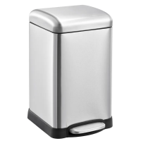 Ведро для мусора с плавным закрытием квадратное Mixxus Style-TC0106 SS Color 6л цвет нержавейка (MI)