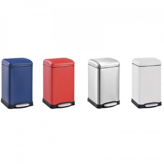 Відро для сміття з плавним закриттям квадратне Mixxus Style-TC0106 SS Color 6л колір наржавійка (MI