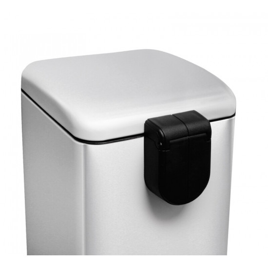 Відро для сміття з плавним закриттям квадратне Mixxus Style-TC0106 SS Color 6л колір наржавійка (MI