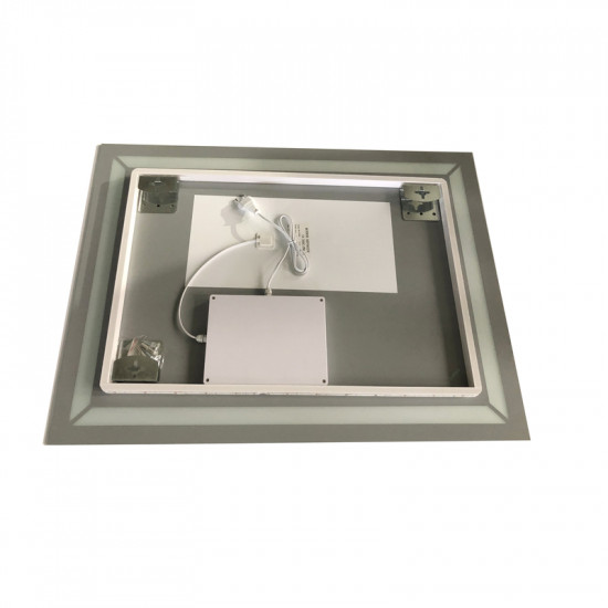 Дзеркало Zerix Kubix MR04-80x60-REVERSE з LED Touch, Anti-fog, димером, регулятором яскравості (ZX6054)