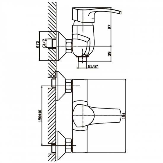 Змішувач для душа Haiba Focus 003 (HB0113) Змішувач для душа Haiba Focus 003 (HB0113)