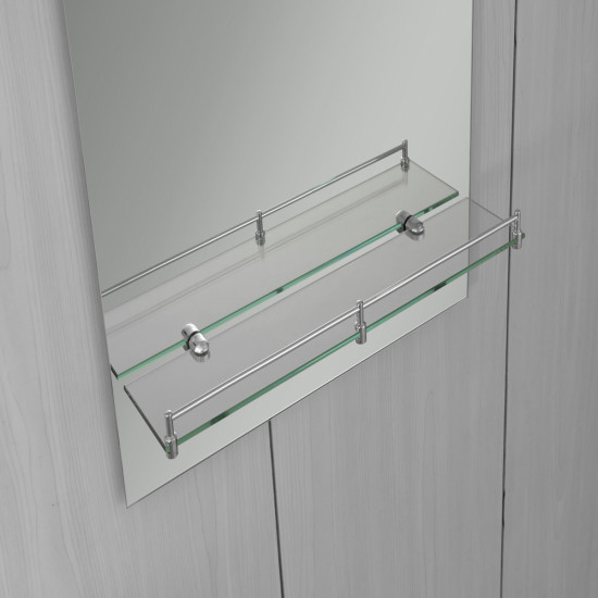 Зеркало настенное Zerix LAGUNA MRZ03-500x700x110 прямоугольное с дугообразным верхом и полкой (ZX5622)