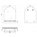 Зеркало настенное Zerix LAGUNA MRZ03-500x700x110 прямоугольное с дугообразным верхом и полкой (ZX5622)