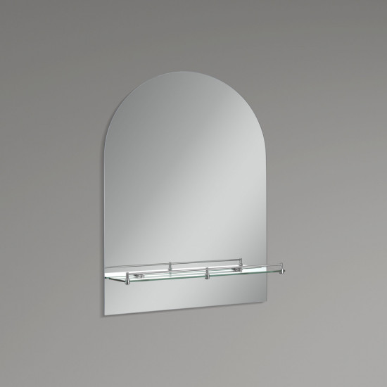 Зеркало настенное Zerix LAGUNA MRZ03-500x700x110 прямоугольное с дугообразным верхом и полкой (ZX5622)