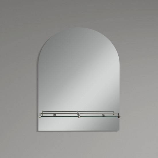 Зеркало настенное Zerix LAGUNA MRZ03-500x700x110 прямоугольное с дугообразным верхом и полкой (ZX5622)