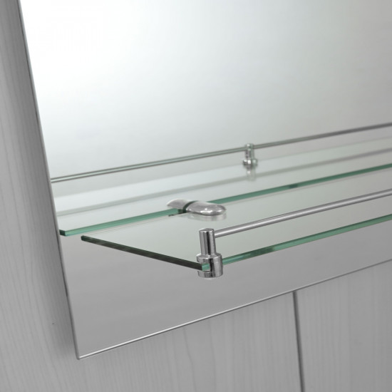 Зеркало настенное Zerix LAGUNA MRZ03-500x700x110 прямоугольное с дугообразным верхом и полкой (ZX5622)