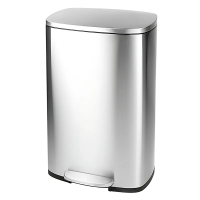 Корзина для мусора с плавным закрытием прямоугольная Mixxus Bevel-TC0112 SS Color 12л цвет нержавейка (