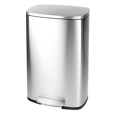 Відро для сміття з плавним закриттям прямокутне Mixxus Bevel-TC0112 SS Color 12л колір наржавійка (