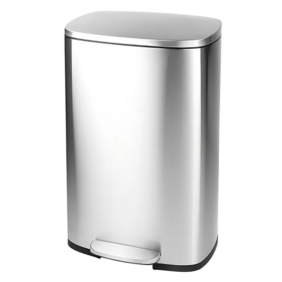 Відро для сміття з плавним закриттям прямокутне Mixxus Bevel-TC0112 SS Color 12л колір наржавійка (