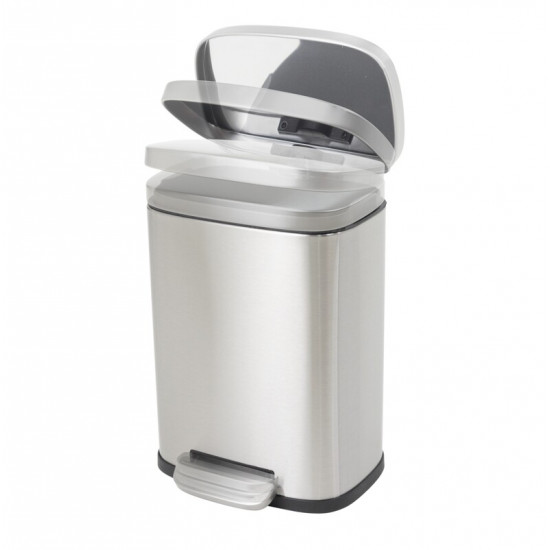 Відро для сміття з плавним закриттям прямокутне Mixxus Bevel-TC0112 SS Color 12л колір наржавійка (