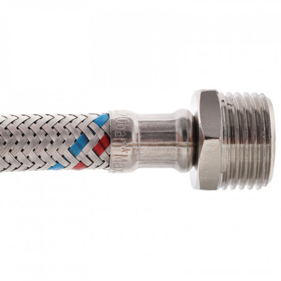 Гибкий шланг для подключения воды гайка 1/2'' - Муфта 1/2'' (180 см) Zerix (ZX1568)