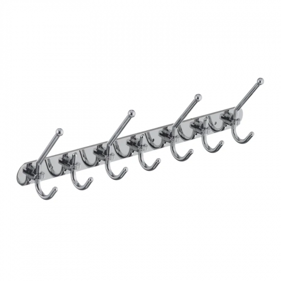 Вешалка для полотенец в ванную с 7-ю крючками ZERIX LR201-7 (LL1416)