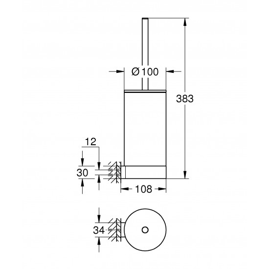 Йорж для унітазу Grohe Selection (41076000)