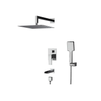 Встроенная душевая система с смесителем waterfall Koer KB-68007-01 (Цвет хром) (KR3466)