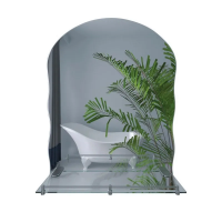 Зеркало настенное Zerix MIRRA MRZ02-450x600x105 прямоугольное с дугообразным верхом и фигурами по бокам