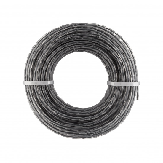 Жилка для тримера "Кручений квадрат з кордом" 3 мм Polax 15 м (70-087)