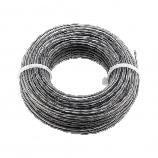 Жилка для тримера "Кручений квадрат з кордом" 3 мм Polax 15 м (70-087)