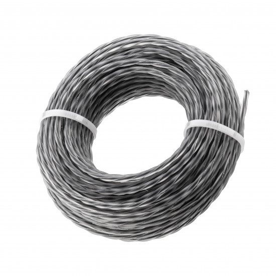 Жилка для тримера "Кручений квадрат з кордом" 3 мм Polax 15 м (70-087)