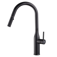 Кухонный смеситель с выдвижным изливом KOER KI-70004-05 (нерж. сталь) (KR3386)