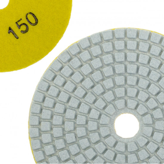 Диск алмазний Polax шліфувальний гнучкий на липучці "Черепашка" 100 мм, P150 (54-201)
