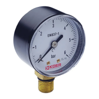 Манометр радіальний (KOER KM.502R) (0-6 bar), D 50мм, 1/4''-1/2'' (KR0208)