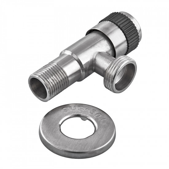 Кран для підключення сантехприладів Champion VAL-05 1/2x3/4 з нерж. сталі SUS304 (CH0324)