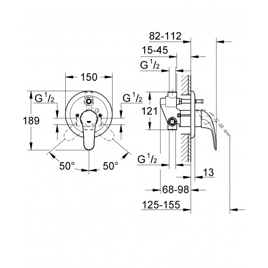 Змішувач для ванни Grohe Eurosmart (33305002)