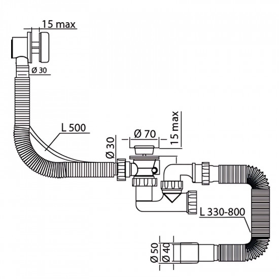 Сифон для ванни Mixxus SV-02-B з ревізією, перелив "автомат" (ручка хром) (MI8205) Сифон для ванни Mixxus SV-02-B з ревізією, перелив "автомат" (ручка хром) (MI8205)