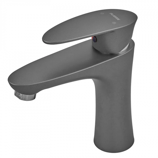 Смеситель для раковины Plamix CEZAR-001 SET Graphite с подводкой (PM0688)