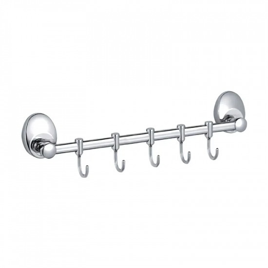 Вешалка для полотенец в ванную с 5-ю крючками HAIBA HB1615-5 (360 мм) (HB0459)
