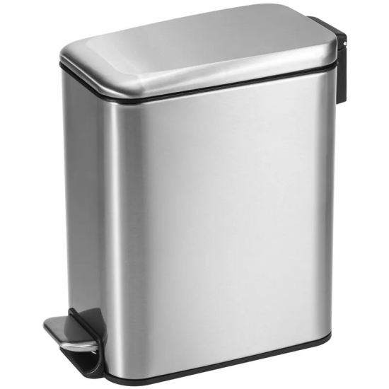Ведро для мусора с плавным закрытием прямоугольное Mixxus Diverse-TC0312 SS Цвет 12л цвет нержавейка