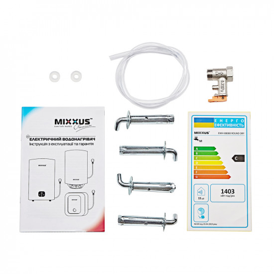 Водонагрівач "Циліндр" MIXXUS EWH-08050 ROUND DRY накопичувальний 50 л, сухий тен 2 kW (WH0608) Водонагрівач "Циліндр" MIXXUS EWH-08050 ROUND DRY накопичувальний 50 л, сухий тен 2 kW (WH0608)