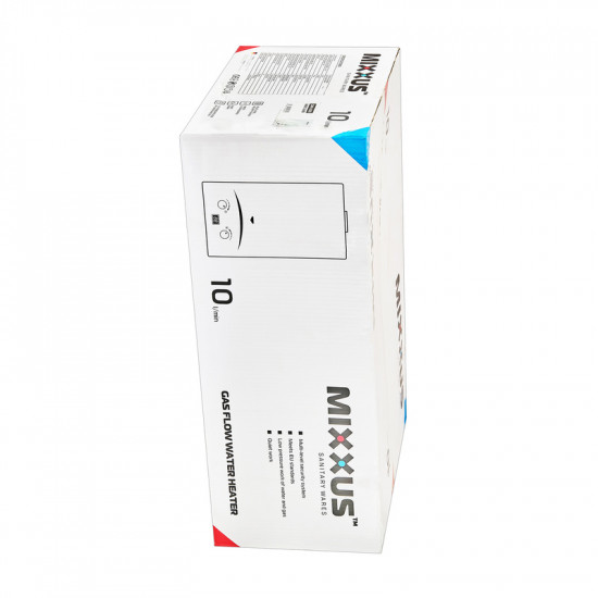 Газова колонка MIXXUS GWH-0510 BASIC GLASS димохідна 10 л/хв (панель зі скла з малюнком) (WH0026)