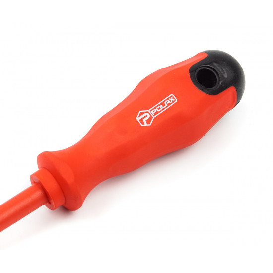 Викрутка діелектрична Polax шліцьова плоска SL3x75 мм, CrV (51-031)