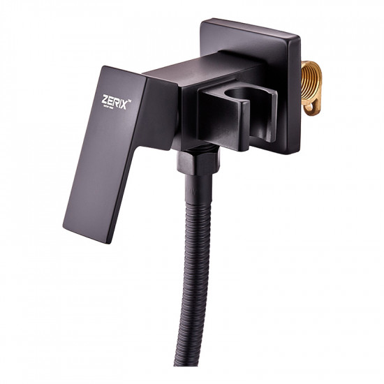Змішувач для гігієнічного душу Zerix LEB9-123 Black (з лійкою) (кол. чорний) (ZX5572)