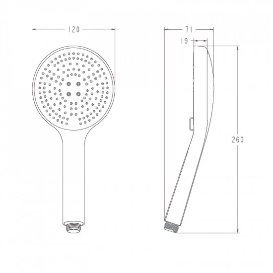 Лійка для душу Koer KP-0408-01 5 функцій (Колір хром) (KR5412)