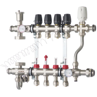 Коллектор с встраиваемым смесительным узлом Koer KR.S1013-4 1 "х4 SUS304 и евроконусом 3 / 4-16 (KR2947)