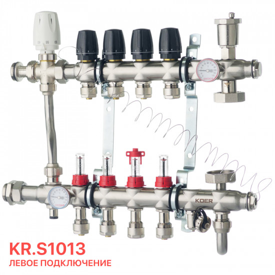 Колектор з вбудованим смесит. вузлом Koer KR.S1013-4 1 "х4 SUS304 і євроконус 3 / 4-16 (KR2947)