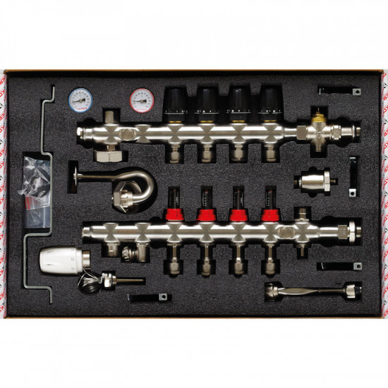 Колектор з вбудованим смесит. вузлом Koer KR.S1013-4 1 "х4 SUS304 і євроконус 3 / 4-16 (KR2947)