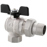 Кран с американкой Roho R106-100B - 1" угловой (RO0115) Кран с американкой Roho R106-100B - 1" угловой (RO0115)