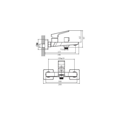 Змішувач для ванни Haiba Turin 009 Euro (8 шт/ящ)