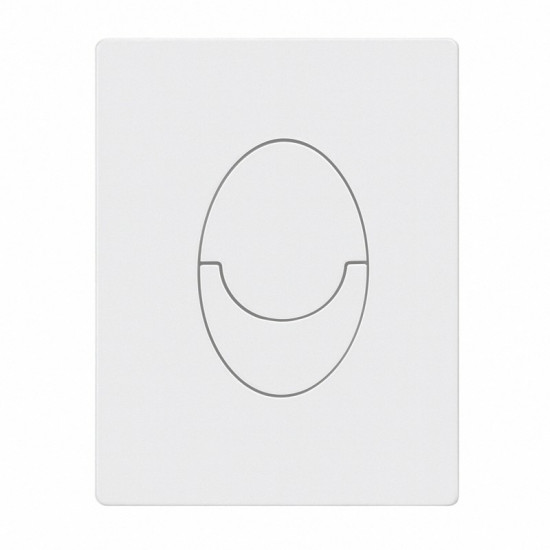 Панель змиву пластикова Koer KT-0606-03 157x198x3mm, кнопка закруглена (колір білий) (KR5713)