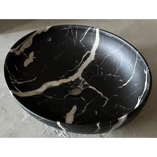 Раковина накладна Mixxus Premium ELLIPSE-0102 MARBLE 515х400х130mm (MP6552)