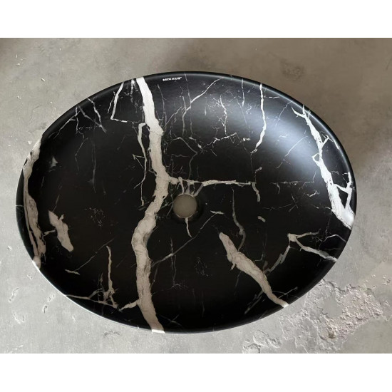Раковина накладна Mixxus Premium ELLIPSE-0102 MARBLE 515х400х130mm (MP6552)