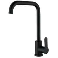 Смеситель для кухни Zerix DAX-011-G Black из нерж. стали SUS304 (ZX4818)