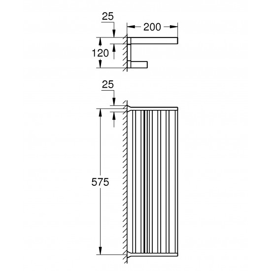 Полиця для рушників у ванну Grohe Selection Cube (40804000)