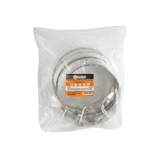 Хомут 120-140 мм нержавіючий Polax черв\'ячний (37-036)