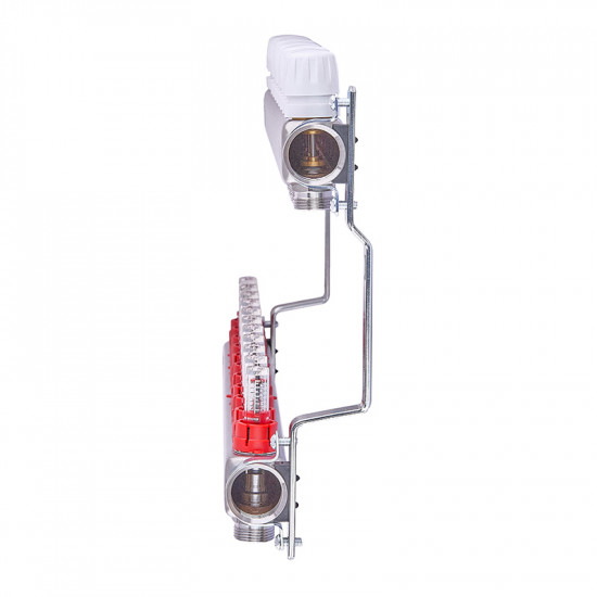 Колекторний блок з витратомірами Nolf NF.2100-11S 1"x11 (корпус нержавіюча сталь) (NF3025)