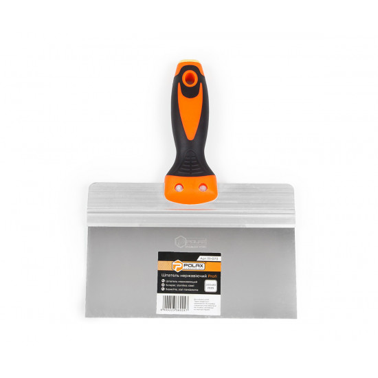 Шпатель із нержавіючим покриттям Polax 200 х 80 мм, двокомпонентна ручка PROFI (111-073)